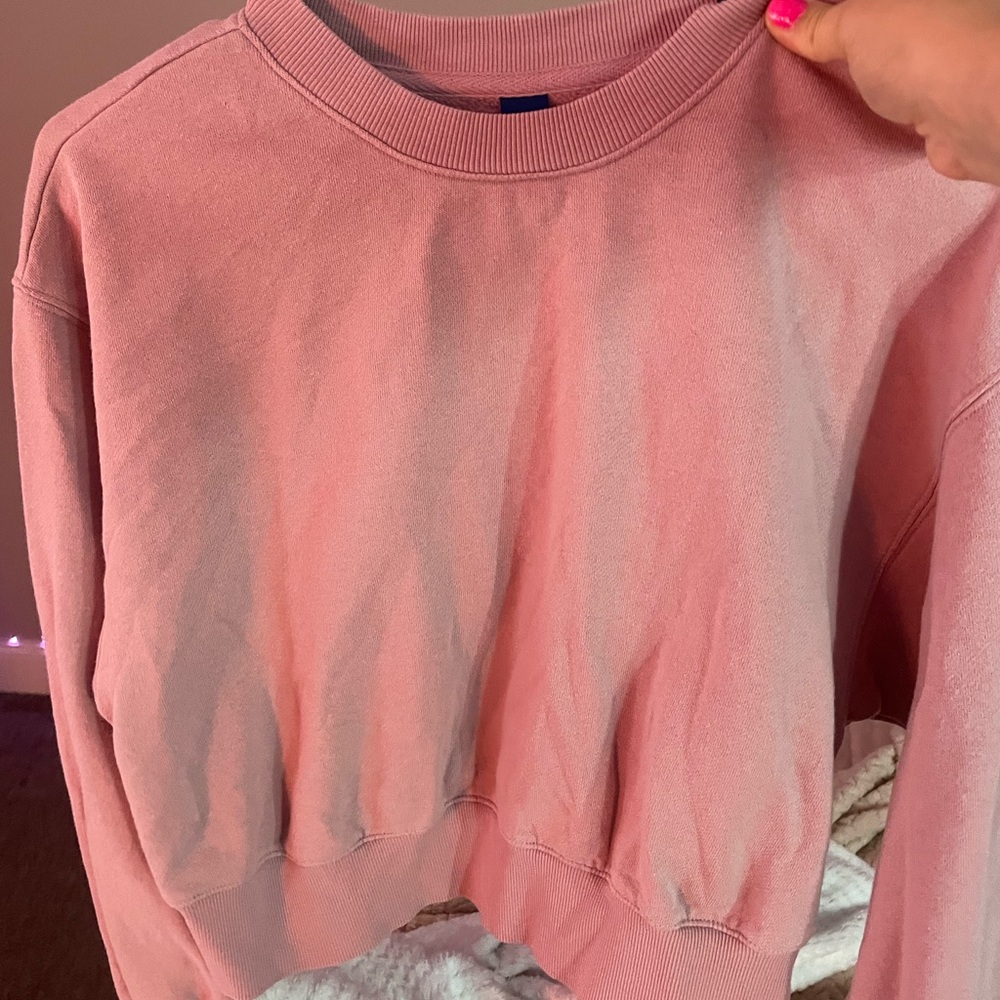 Old Navy Light Pink Fleece Crewneck